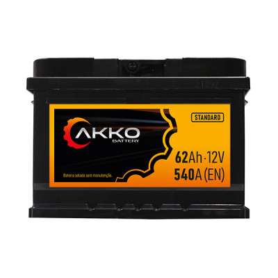 Akko Battery 62Ah 540EN Reforçada Standard DIN
